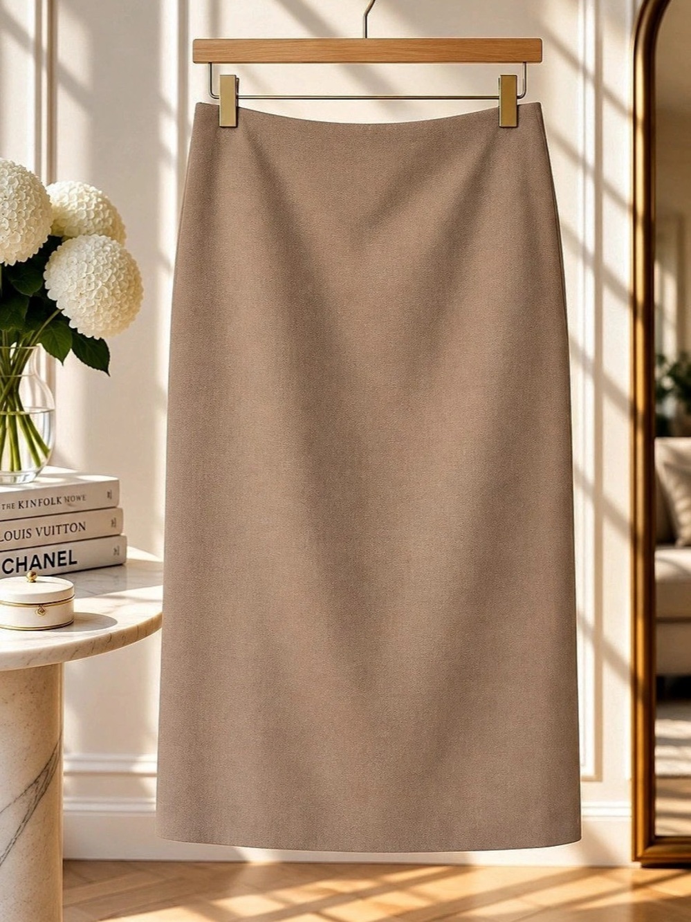 Ralph Lauren Women's Midi Skirt in Brown